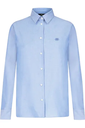 Etro Pegaso-embroidered cotton shirt