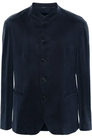 Giorgio Armani Band-collar buttoned jacket