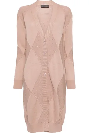 LORENA ANTONIAZZI Argyle fine-knit cardigan