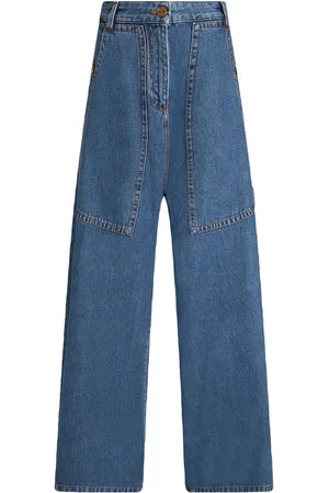 Etro Pegaso-embroidery wide-leg jeans