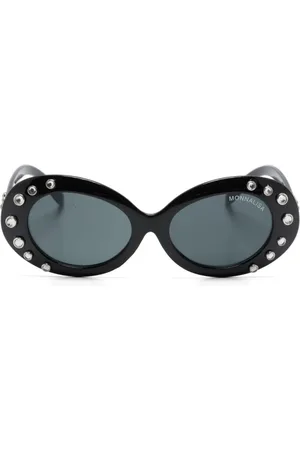 MONNALISA Rhinestone-embellished oval frame sunglasses
