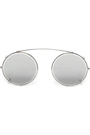 Kame Mannen Round-frame clip-on sunglasses