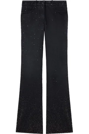 OFF-WHITE Embellished slim-fit flared jeans