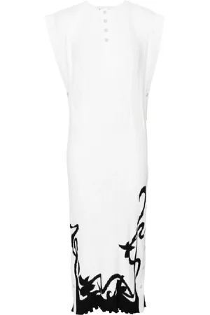 Lanvin Plissé-effect midi dress
