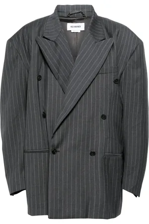 Hed Mayner Striped double-breasted blazer