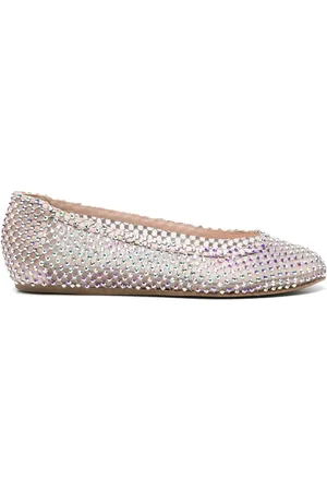 LE SILLA Gilda rhinestone-embellished ballerina shoes