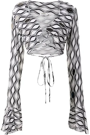 AMIR SLAMA Long-sleeved tie-fastening blouse