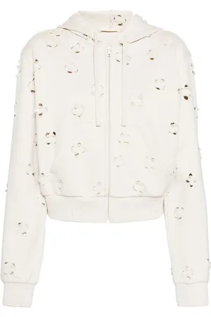 JNBY Cut-out cotton-blend hoodie