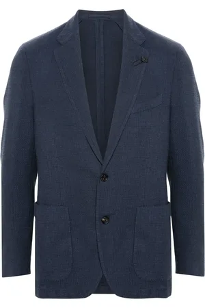 LARDINI Monogram-jacquard blazer