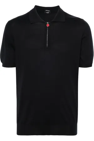 Kiton Fine-ribbed cotton polo shirt