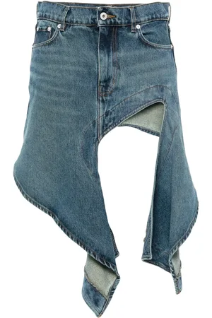 Y / PROJECT Cut-out denim miniskirt