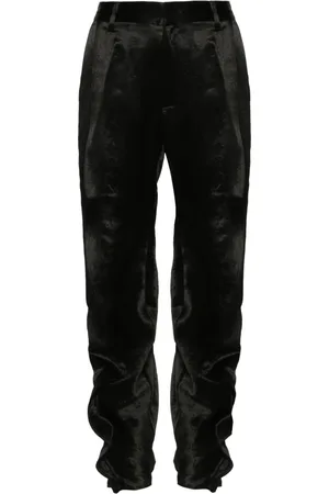 Y / PROJECT Ruffled satin trousers