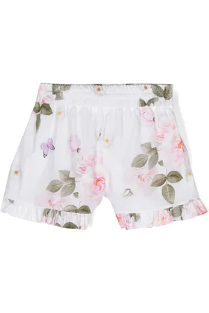 MONNALISA Floral-print cotton shorts