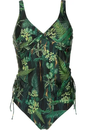 Lygia & Nanny Bruma twisted leaf-print tankini