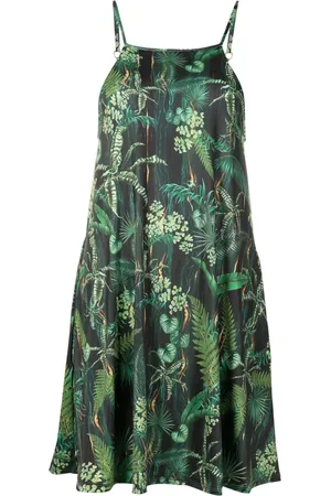 Lygia & Nanny Isis leaf-print minidress