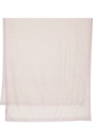 N.PEAL Tile-print cashmere scarf