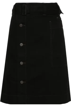 LEMAIRE Off-centre-fastening denim skirt