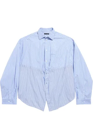 Balenciaga Striped patchwork cotton shirt