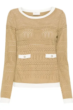 Liu Jo Pointelle-knit sheer top