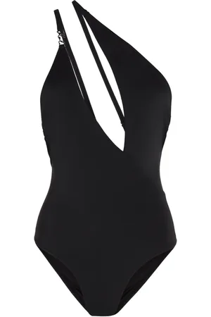 Karl Lagerfeld Signature asymmetric swimsuit