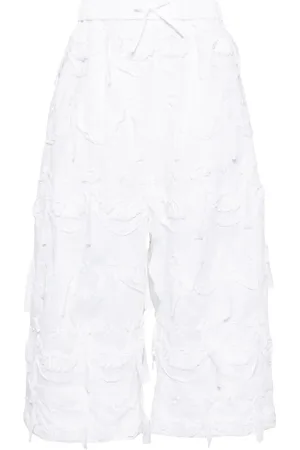 Simone Rocha Cropped cotton poplin trousers