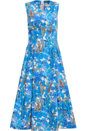 Marni Floral-print midi dress