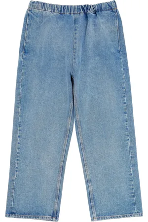 Maison Margiela Elasticated-waist cotton cropped jeans
