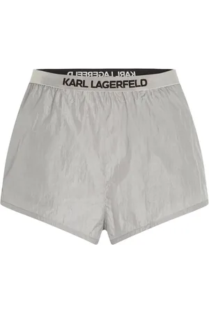 Karl Lagerfeld Logo-waistband beach shorts