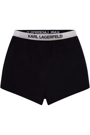 Karl Lagerfeld Logo-waistband beach shorts
