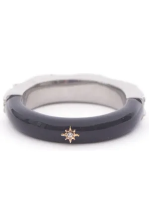 Maison Margiela Crystal-embellished enamel ring