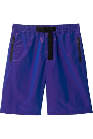 Burberry EKD-embroidery crinkled shorts