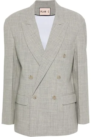 Plan C Double-breasted wool blazer