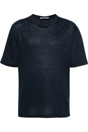 Palm Angels Logo-embroidered linen T-shirt