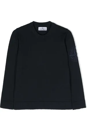Stone Island Embroidered-logo knitted jumper