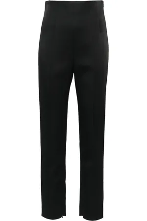 Khaite Slim-fit satin trousers
