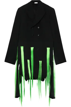 Comme des Garçons Double-breasted fringed coat