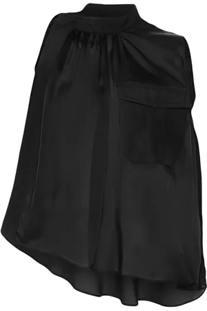 SACAI Asymmetric satin top