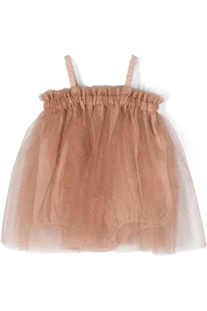 DOUUOD KIDS Tulle-overlay dress