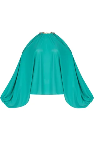 Silvia Tcherassi Janina open-shoulder satin blouse