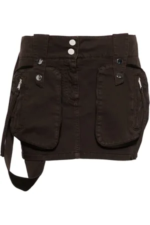 BLUMARINE Cargo-pockets twill mini skirt