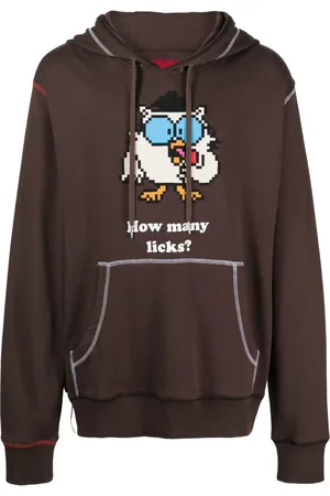 MOSTLY HEARD RARELY SEEN How Many Licks graphic-print cotton hoodie