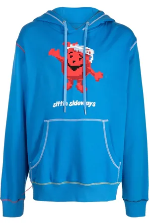 MOSTLY HEARD RARELY SEEN Sitting Sideways graphic-print cotton hoodie