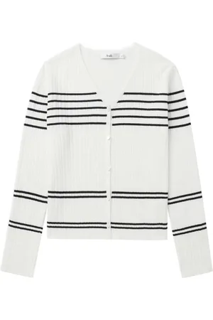 B+AB V-neck striped cardigan