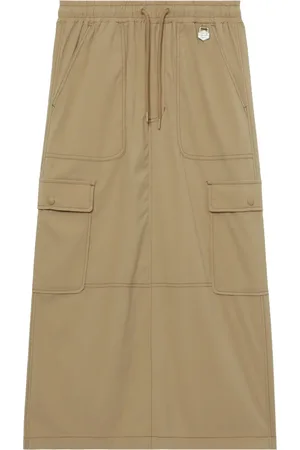 Chocoolate Cargo-pocket midi skirt