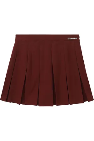 Chocoolate Logo-print pleated miniskirt