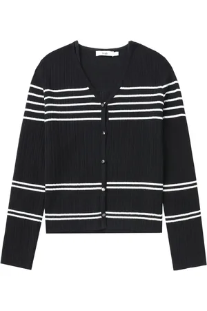 B+AB V-neck striped cardigan