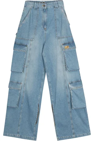 Elisabetta Franchi Wide denim cargo pants