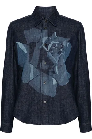 Kenzo Rose-print denim shirt