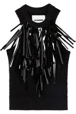 Jil Sander Fringe-trim knitted top