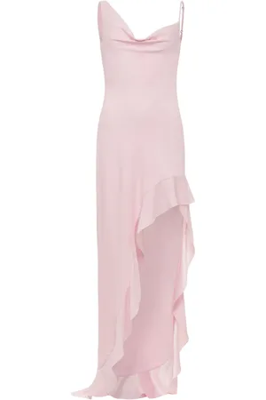 Azeeza Daphne asymmetric charmeuse gown